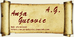 Anja Gutović vizit kartica
